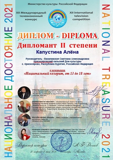 ТОС “Дружба”. Участие в XII Международном телевизионном конкурсе.