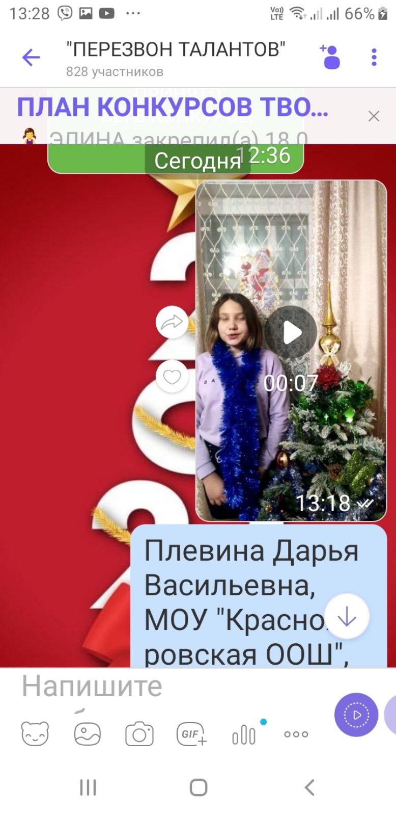 ТОС “Низовское”. Участие в открытом дистанционном конкурсе «Зимние строчки».