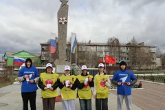 Патриотическая акция «Георгиевская ленточка» для студентов колледжа и жителей посёлка Селенгинск.