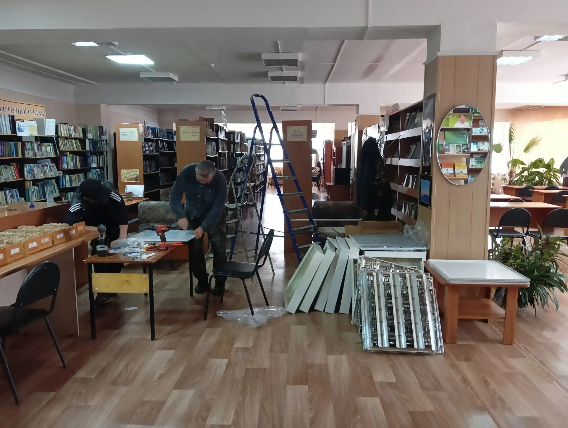 Ремонт освещения в Межпоселенческой центральной библиотеке