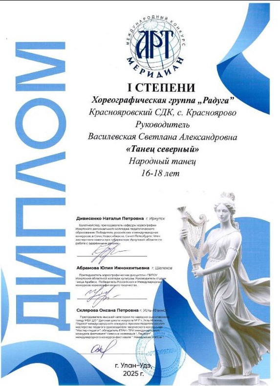 ТОС “Низовское” 2 ноября участие в III Международном конкурсе «АРТ МЕРИДИАН».